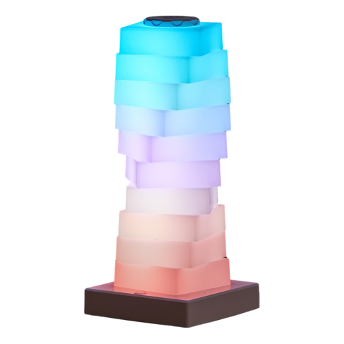 Bild von Mehrstufige DIY-Schreibtischlampe mit RGB-LED-Beleuchtung – Kreative Wohnzimmer- und Bar-Dekoration mit Touch-Schalter und 16 Farbvarianten