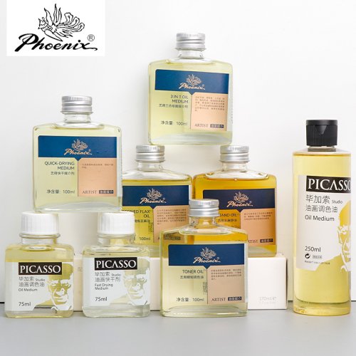 Immagine di Olio di Lino Medio da 100 ml per Pittura ad Olio – Asciugatura Rapida, Ideale per Toner, Ritocchi e Vernici Lucide – Forniture Artistiche Professionali per Artisti