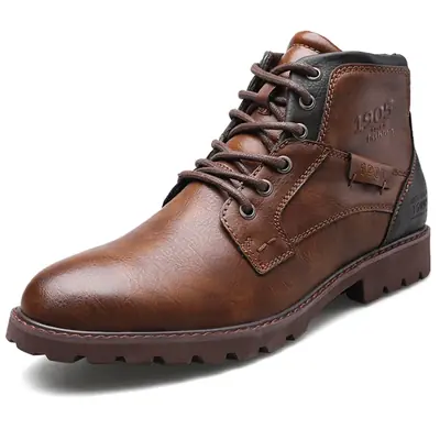 Image de Bottes Hommes Vintage en Cuir - Automne/Hiver 2025