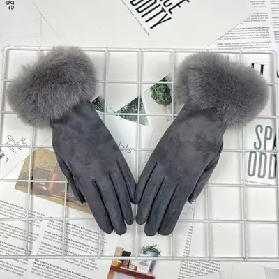 Image de Mitaines Hiver Fausse Fourrure Touchscreen - Femmes