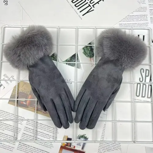 Image de Mitaines Hiver Fausse Fourrure Touchscreen - Femmes