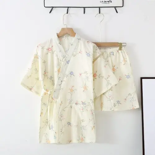 Image de Kimono Pyjama Femme Style Japonais - Coton Frais & Confortable