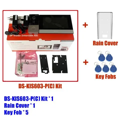 Image de Kit Interphone Vidéo Hikvision avec Sonnette WiFi et Moniteur