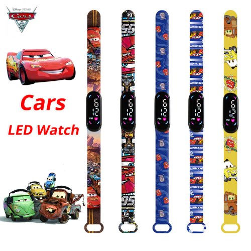 Bild von Disney Autos Kinderuhr – Sportliche LED-Uhr mit Silikonarmband