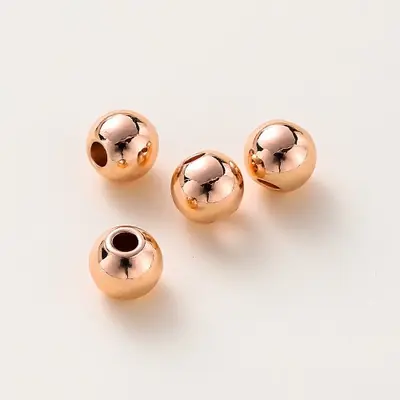 Image de Perles Dorées 6mm - Idéales pour la Création de Bijoux