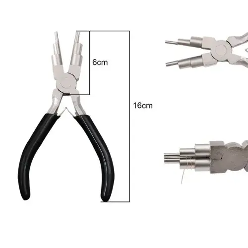 Image de Pince à Bijoux Rondes 6 Pièces - Pour Fil de 3 à 10mm