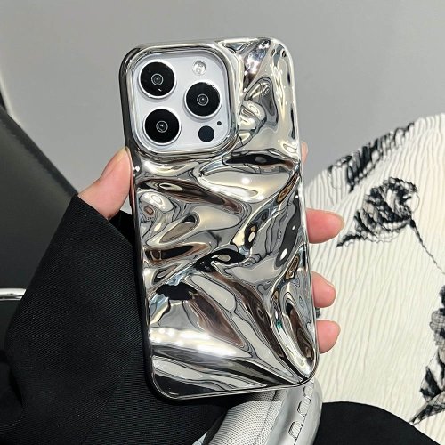 Immagine di Custodia 3D Lusso per iPhone - Design Ondulato Viola