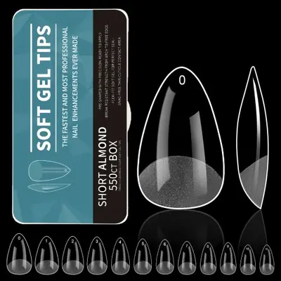 Image de Ongles Faux Acrylique Transparent - 550 Pièces