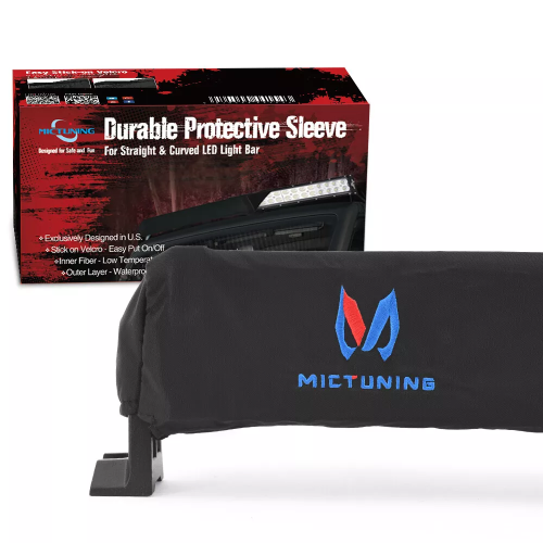 Imagen de MICTUNING 22'' 32" 42'' 52'' pulgadas Cubierta de funda de engranaje premium para barras de luz LED curvadas y rectas