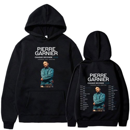 Afbeelding van Pierre Garnier Chaque Seconde 2025 Tour Merch Hoodies Hip Hop Fashion Vintage Sweatshirts Mannen Vrouwen Kleding Oversized Trui