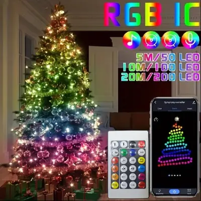Image de Guirlande LED RGB Intelligente avec Contrôle Bluetooth