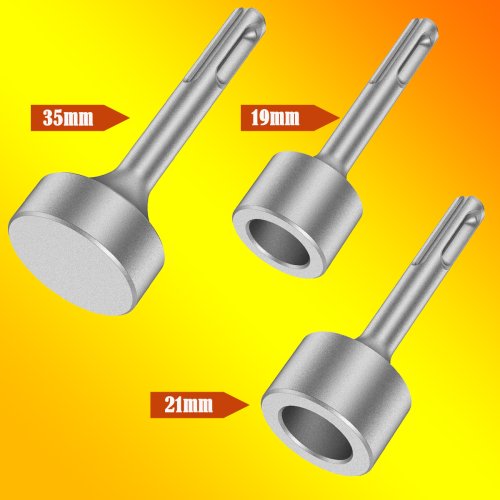 Afbeelding van Zware Gesmeede SDS-Plus Grondpaalboor voor Boorhamer – 19, 21 en 35 mm – Robuuste Aardingsschacht voor Elektrische Bouwboormachines