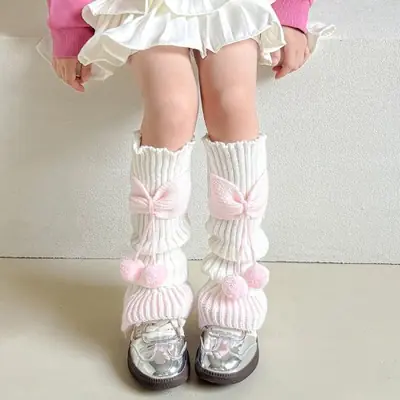 Image de Jambières Lolita à Nœud Papillon - Chaudes & Mignonnes