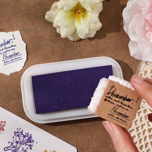 Bild von Retro Farbbox mit Tinte für DIY-Basteln, Scrapbooking, Gummistempel und Holzstempel – Ideal für kreative Projekte im Büro und zu Hause