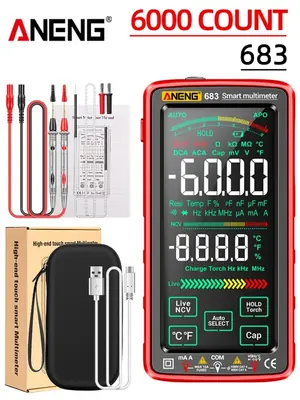 Image de Multimètre Numérique Intelligent ANENG 683 - Écran Tactile & Rechargeable