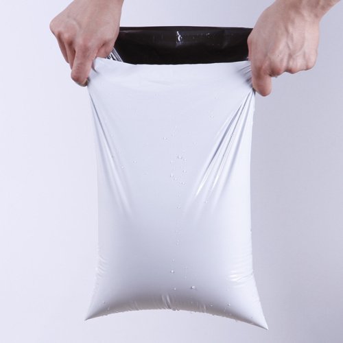 Imagen de Bolsas de Mensajería Blancas con Sello Autoadhesivo - Lote de 50 Unidades para Envíos Express, Almacenamiento y Embalaje