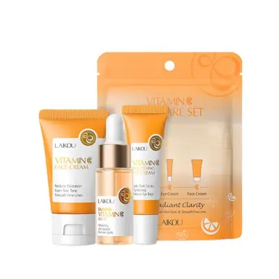 Image de Kit Anti-Âge Vitamine C & Or 24K - Soins Visage Hydratants