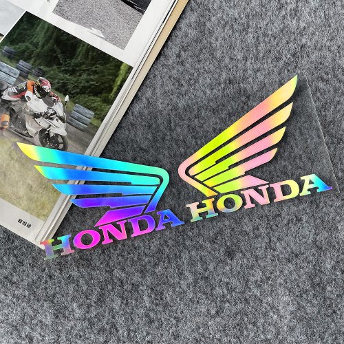 Afbeelding van Honda Speciale Reflecterende Auto Stickers Motorfiets Lichaamsversiering CBR500R NS150GX Scooter Helm Kofferbak HONDA Laser Vleugels Decals