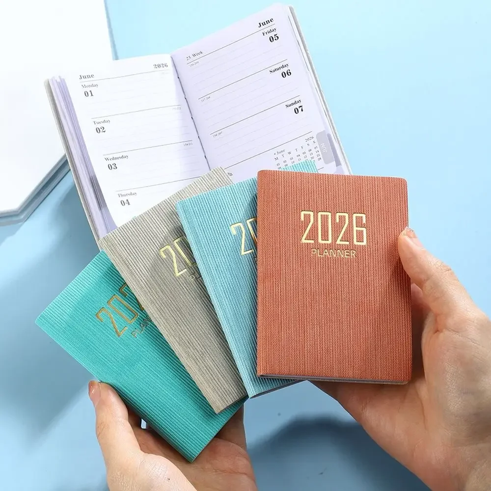 Immagine di Agenda Mini Portatile 2026 con Calendario Annuale, Diario Settimanale, Planner Organizzatore e Lista delle Cose da Fare – Blocco Note in Inglese per Studio e Ufficio
