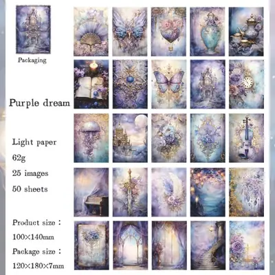 Image de Papier Scrapbooking Vintage - 50 Feuilles Artisanales
