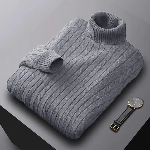 Image de Pull Col Roulé Homme - Élégant & Confortable