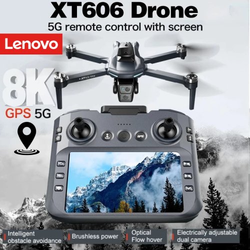 Immagine di Drone Xiaomi New XT606 con Doppia Fotocamera 8K HD, WiFi 5G, FPV e Evitamento Ostacoli - Quadrifoglio RC Brushless con GPS