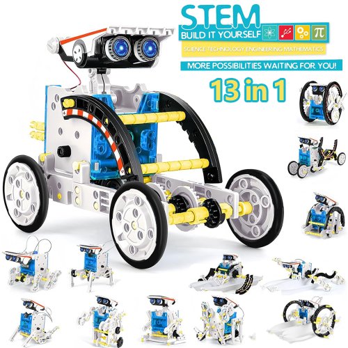 Zdjęcie Najnowszy zestaw robota solarnego 13 w 1, edukacyjna zabawka STEM, eksperyment naukowy DIY, gadżety technologiczne, elektryczne roboty solarny dla dzieci