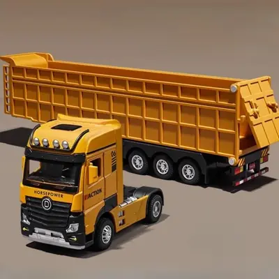 Image de Camion à Benne Étendue Jouet - Son, Lumière & Portes Ouvertes