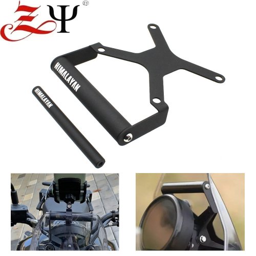 Imagen de Soporte de Teléfono para Motocicleta con Placa de Navegación GPS Compatible con Himalayan 450 2024-2025 - Accesorio de Montaje Seguro y Ajustable