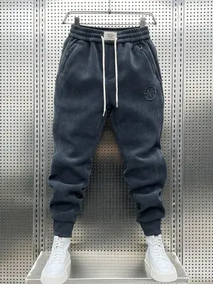 Image de Pantalon Décontracté Homme Velours Côtelé Doublé Polaire