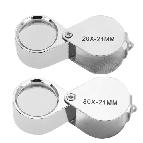 Zdjęcie 20X/30X biżuteria metalowa szkło powiększające narzędzie jubilerskie składane szkło lupa biżuteria szklana odczyt diamentu