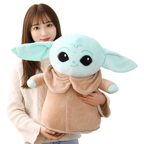 Imagen de Disney Star Wars Anime Yoda Peluche Grogu Mandalorian figura Yoda bebé Peluche muñecos de Peluche dibujos animados Yoda modelo chico juguete regalos