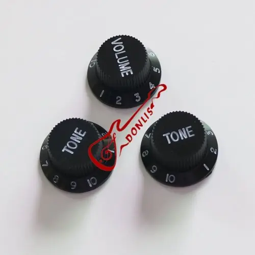 Image de Boutons de Guitare Vintage Crème, Blanc, Menthe & Noir - Lot de 10