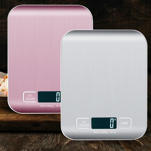 Bild von 5 kg/10 kg Digitale Küchenwaage LCD Display Edelstahl Elektronische Waagen Hause Schmuck Lebensmittel Snacks Wiegen Backen werkzeuge