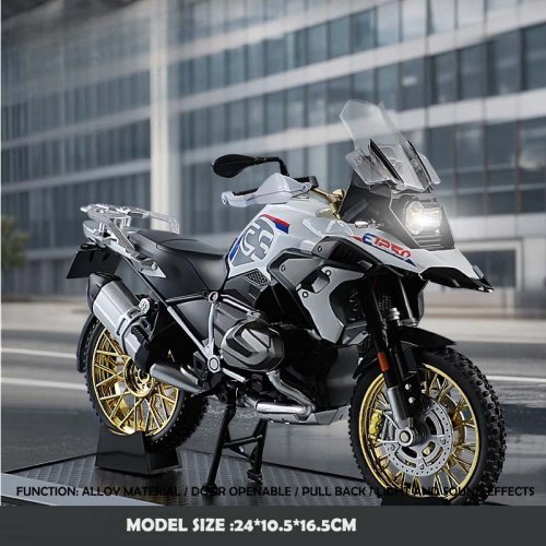 Zdjęcie Symulacja Motocykla BMW R 1250 GS Adventure w Skali 1/10, Model ze Stopu Metali, Zabawka dla Dzieci,...