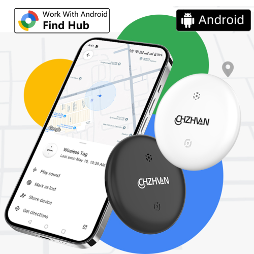 Afbeelding van Slimme Bluetooth Tracker voor Android - Mini Verliesvoorkomend Apparaat voor Sleutels, Fietsen en Tassen met Google Find Hub App