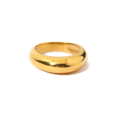 Image de Bague de Mariage en Or 18K Plaqué - Bijou Élégant avec Perle d'Eau Douce