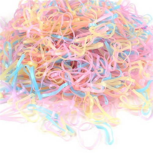 Image de 500 Élastiques Cheveux Enfants - Lot Mixte Coloré pour Filles & Bébés