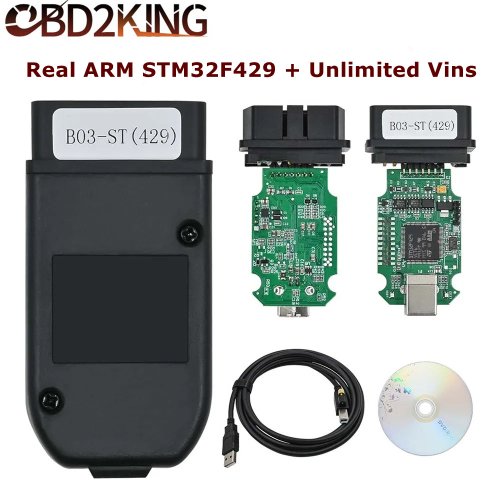 Zdjęcie Prawdziwe ramię STM32F429 dla VAG HEX V2 V23.3.1 nieograniczone Vins dla VW/AUDI/Skoda/Seat skaner diagnostyczny samochodu darmowa wysyłka