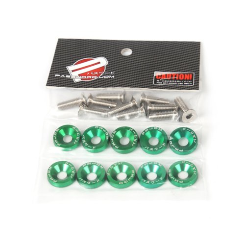 Imagen de M6 aluminio 10 unids/pack sujetadores hexagonales modificados para coche arandela de guardabarros JDM parachoques motor tornillos cóncavos