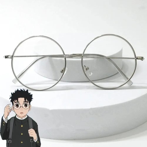 Bild von Anime Dandadan Ken Takakura Okarun Cosplay-Brille – Unisex Runde Legierung-Brille als Accessoire für Cosplay und Fans