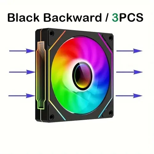 Schwarz rückwärts 3pcs