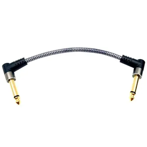 Image de Câble de guitare angle droit tressé en nylon