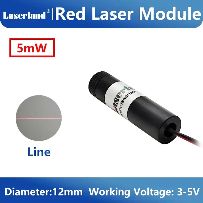 Rood 5mW lijn 12mm