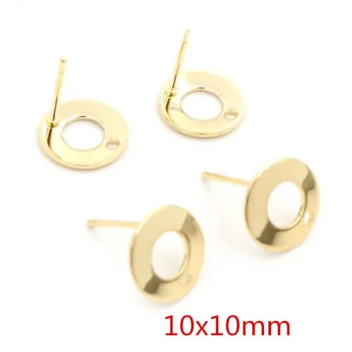 Image de Boucles d'oreilles en acier inoxydable doré - Kit bricolage