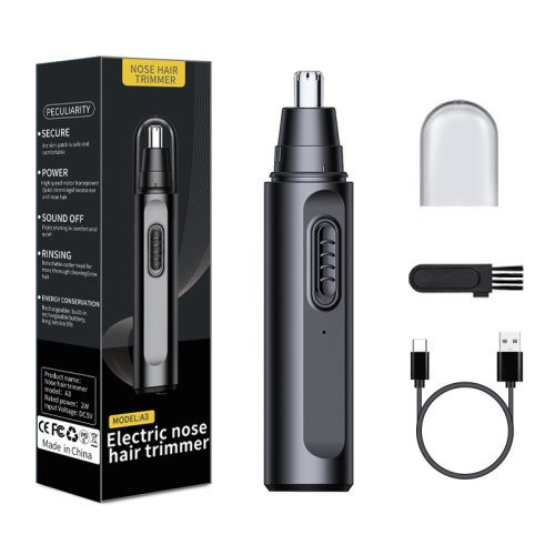 Immagine di Tagliacapelli per naso Trimmer ricaricabile USB per rasoio elettrico per naso Trim peli del naso per donne e uomini