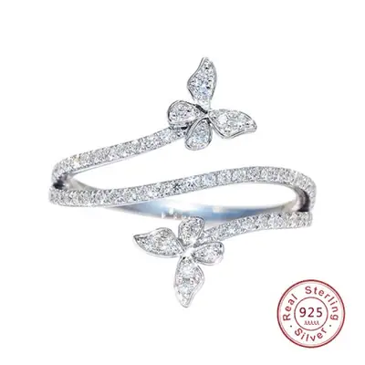 Image de Bague Papillon Argent 925 - Élégance & Raffinement