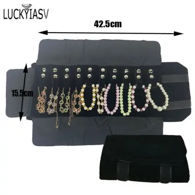 Image de Sac de Rangement Bijoux en Velours - Organisateur Portable