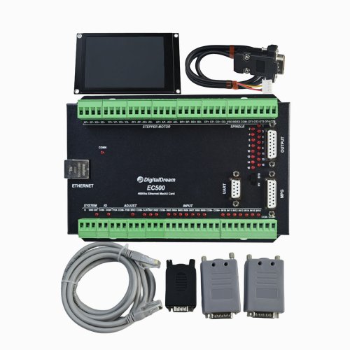 Afbeelding van EC500 4-6 As Mach3 Ethernet CNC Controller met 460kHz Bewegingscontrolekaart en HMI Display voor CNC Gravermachine