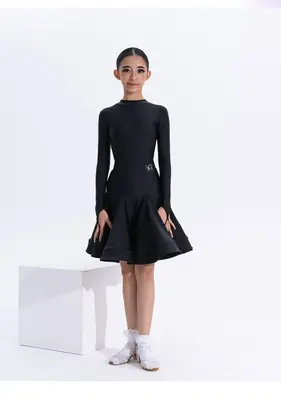 Image de Robe de Danse Latine Brillante pour Filles